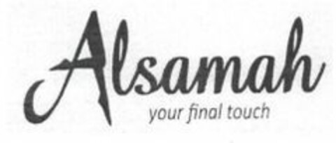 ALSAMAH YOUR FINAL TOUCH Logo (EUIPO, 02.05.2016)