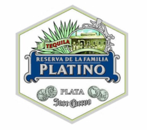 TEQUILA RESERVA DE LA FAMILIA PLATINO PLATA JOSE CUERVO Logo (EUIPO, 04/06/2017)