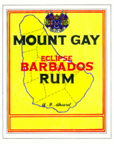 MOUNT GAY ECLIPSE BARBADOS RUM Logo (EUIPO, 04/01/1996)