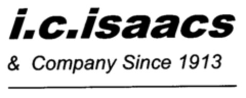 i.c.isaacs & Company Since 1913 Logo (EUIPO, 10/29/1998)