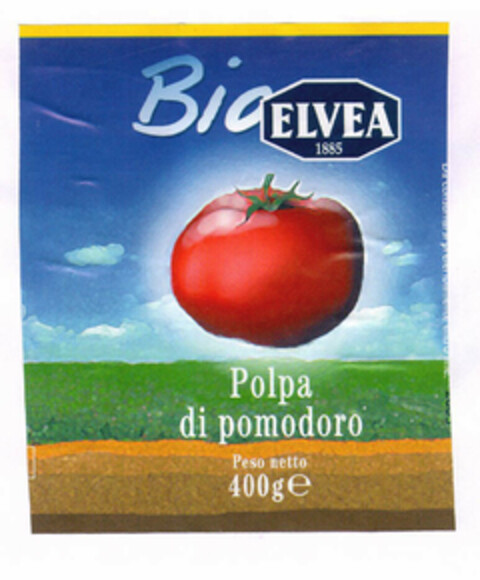 Bio ELVEA 1885 Polpa di pomodoro Peso netto 400ge Logo (EUIPO, 02/23/2001)