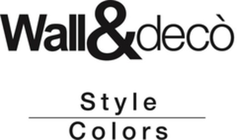 Wall&decò Style Colors Logo (EUIPO, 19.01.2017)