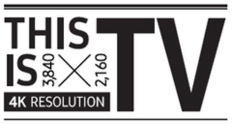 THIS IS 3,840 2,160 TV 4K RESOLUTION Logo (EUIPO, 13.04.2017)