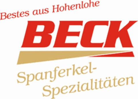BECK Spanferkel-Spezialitäten Bestes aus Hohenlohe Logo (EUIPO, 28.11.2019)