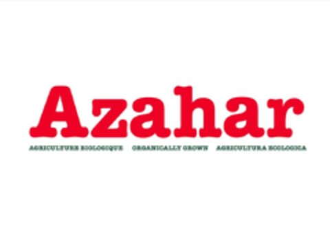 Azahar AGRICULTURE BIOLOGIQUE ORGANICALLY GROWN AGRICULTURA ECOLOGICA Logo (EUIPO, 23.05.2023)