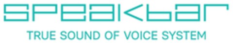 speakbar TRUE SOUND OF VOICE SYSTEM Logo (EUIPO, 04.09.2023)