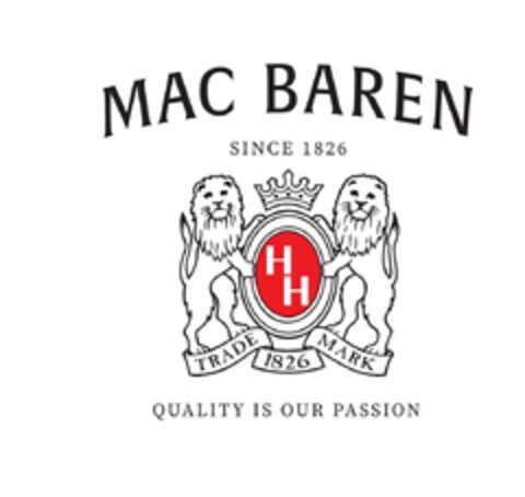 MAC BAREN SINCE 1826 H H TRADE MARK 1826 QUALITY IS OUR PASSION Logo (EUIPO, 06/14/2024)