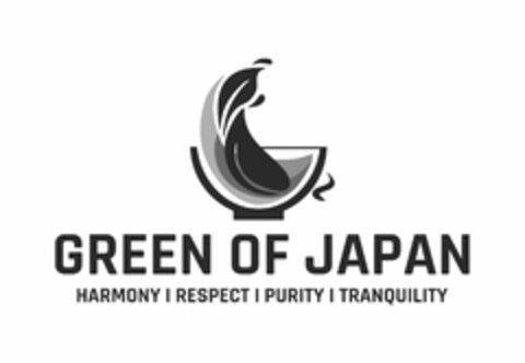 GREEN OF JAPAN HARMONY I RESPECT I PURITY I TRANQUILITY Logo (EUIPO, 02/21/2023)