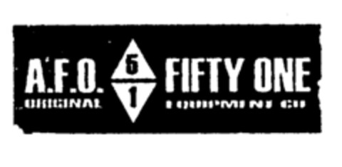 A.F.O. 51 FIFTY ONE ORIGINAL EQUIPMENT CO Logo (EUIPO, 02/16/2001)