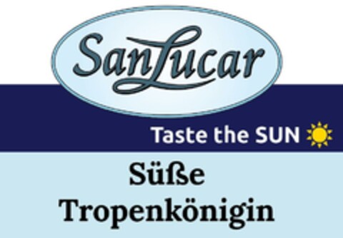 SanLucar Taste the SUN Süße Tropenkönigin Logo (EUIPO, 09.10.2023)
