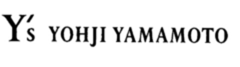 Y'S YOHJI YAMAMOTO Logo (EUIPO, 01.04.1996)