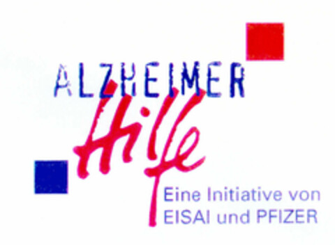 ALZHEIMER Hilfe Eine Initiative von EISAI und PFIZER Logo (EUIPO, 28.07.1998)