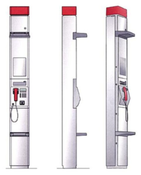 3D-Telefonsäule (Magenta-Grau) Logo (EUIPO, 07/06/2004)