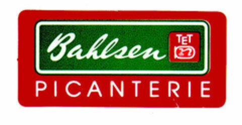 BAHLSEN PICANTERIE Logo (EUIPO, 01.04.1996)