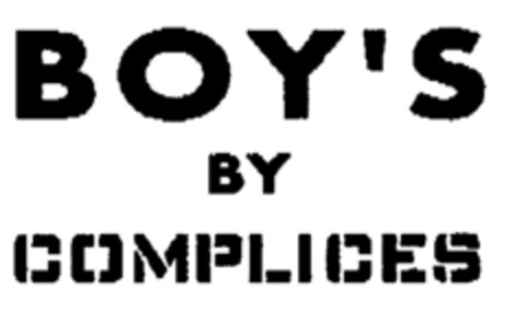 BOY'S BY COMPLICES Logo (EUIPO, 05.06.2001)