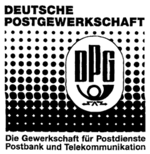 DEUTSCHE POSTGEWERKSCHAFT DPG Die Gewerkschaft für Postdienste Postbank und Telekommunikation. Logo (EUIPO, 06/20/2001)