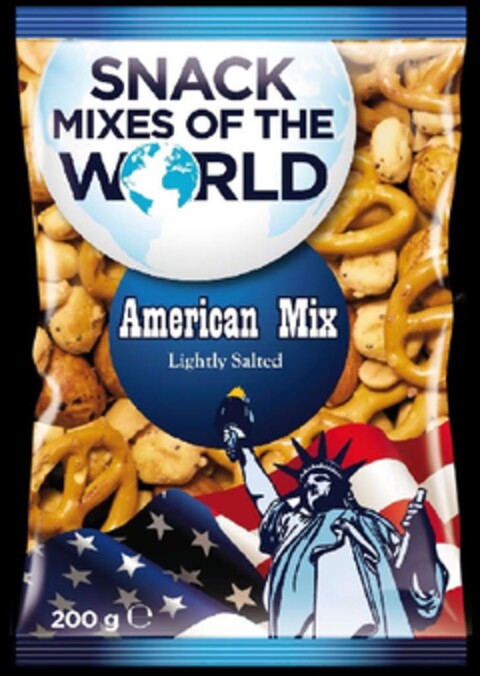SNACK MIXES OF THE WORLD AMERICAN MIX Logo (EUIPO, 06.04.2010)