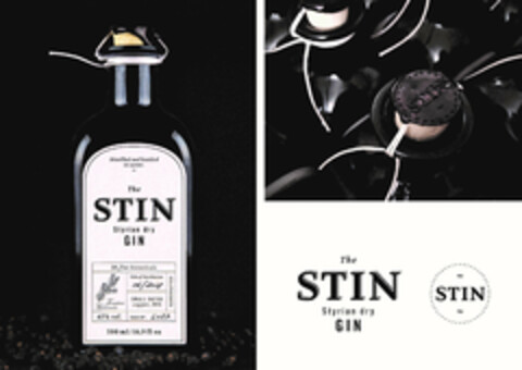 STIN, The STIN, The Stin Styrian dry Gin, The Stin Styrian Gin, The Styrian Gin, STIN Gin, Styrian Sloe Gin, Styrian Overproof Gin, Styrian Distillers Cut, Stin Styrian Gin Logo (EUIPO, 09.10.2018)