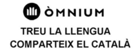 ÒMNIUM TREU LA LLENGUA COMPARTEIX EL CATALÀ Logo (EUIPO, 09.11.2022)