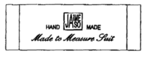 JAIMESO HAND MADE Made to Measure Suit Logo (EUIPO, 14.04.2000)