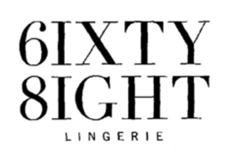 6IXTY 8IGHT LINGERIE Logo (EUIPO, 13.12.2001)