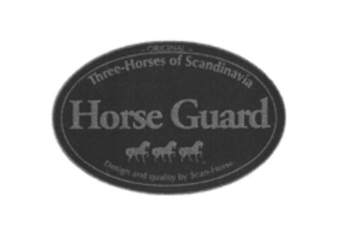 ORIGINAL Three Horses of Scandinavia Horse Guard Design and quality by Scan-Horse Logo (EUIPO, 28.10.2003)