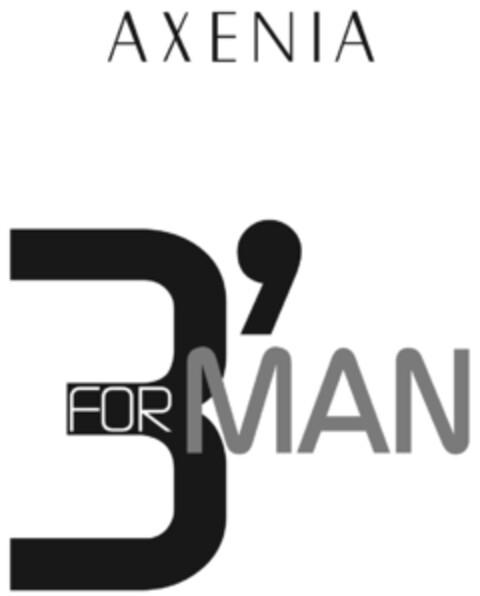 AXENIA 3' FOR MAN Logo (EUIPO, 11/23/2011)