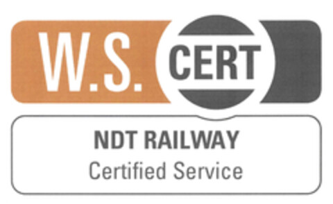 W.S.CERT NDT RAILWAY Certified Service Logo (EUIPO, 14.04.2015)