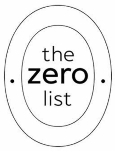 THE ZERO LIST Logo (EUIPO, 20.09.2019)