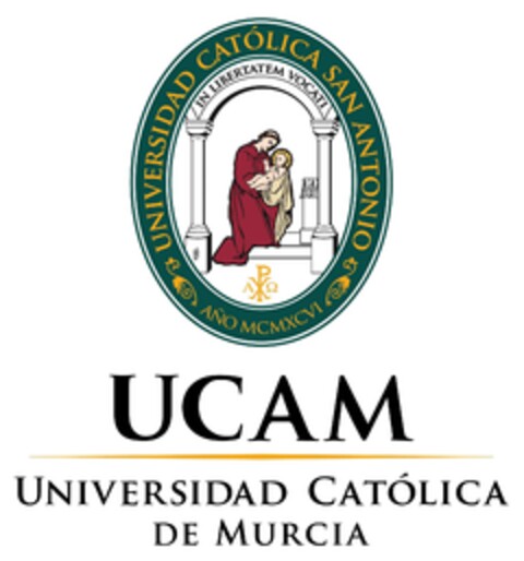 UCAM UNIVERSIDAD CATÓLICA DE MURCIA UNIVERSIDAD CATÓLICA SAN ANTONIO IN LIBERTATEM VOCATI AÑO MCMXCVI Logo (EUIPO, 02/28/2023)