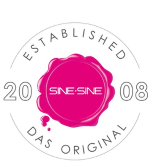 SINE - SINE DAS ORIGINAL ESTABLISHED 2008 Logo (EUIPO, 02.03.2023)