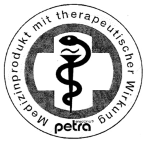 petra electric Medizinprodukt mit therapeutischer Wirkung Logo (EUIPO, 06.05.1999)