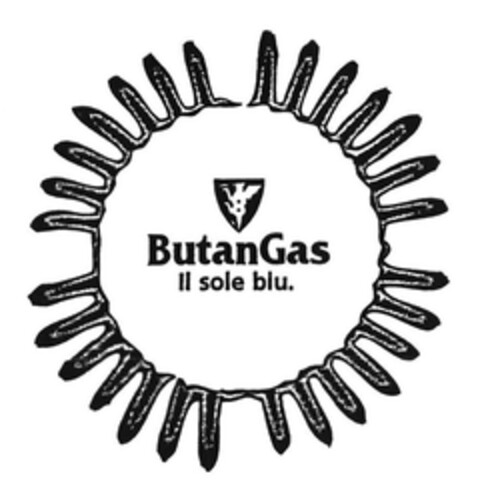 ButanGas Il sole blu. Logo (EUIPO, 15.04.2004)