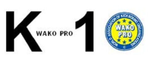 "K WAKO PRO 1" - "World Association of Kickboxing Organizations". Logo (EUIPO, 17.03.2010)