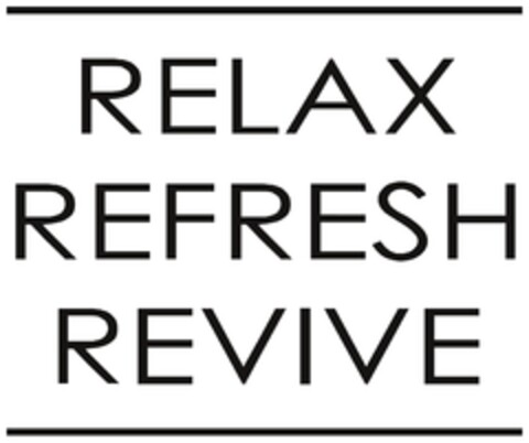 RELAX REFRESH REVIVE Logo (EUIPO, 16.09.2013)