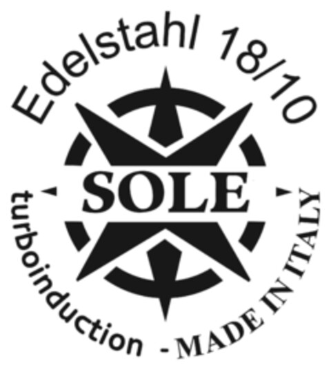 EDELSTAHL 18/10 SOLE TURBOINDUCTION MADE IN ITALY Logo (EUIPO, 02.03.2018)