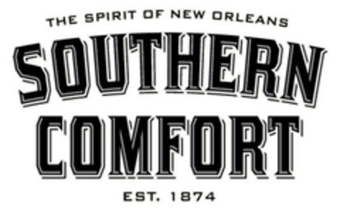 THE SPIRIT OF NEW ORLEANS SOUTHERN COMFORT EST. 1874 Logo (EUIPO, 02/23/2022)