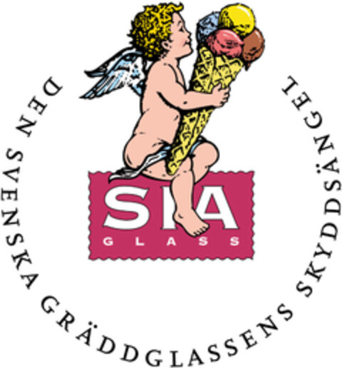 DEN SVENSKA GRÄDDGLASSENS SKYDDSÄNGEL SIA GLASS Logo (EUIPO, 09.06.2008)