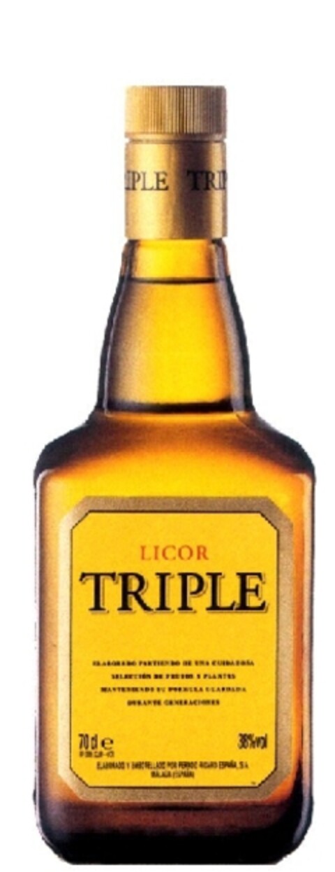 LICOR TRIPLE 70cl e 38% vol Logo (EUIPO, 05/07/2009)