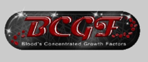 BCGF Blood's Concentrated Growth Factors Logo (EUIPO, 09/14/2009)