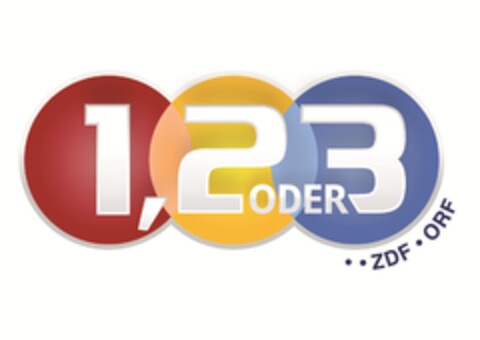 1, 2 oder 3 ZDF ORF Logo (EUIPO, 09/12/2011)