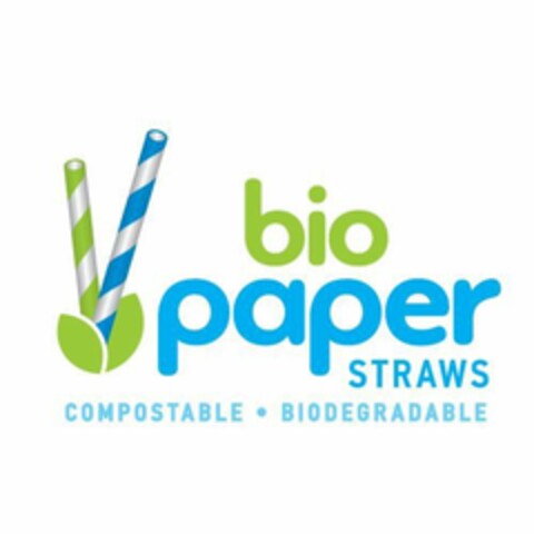 BIO PAPER STRAWS COMPOSTABLE BIODEGRADABLE Logo (EUIPO, 04.10.2019)