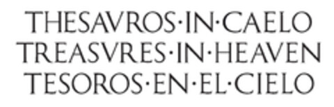 THESAUROS IN CAELO TREASURES IN HEAVEN TESOROS EN EL CIELO Logo (EUIPO, 12/02/2019)