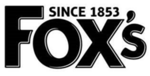 FOX'S SINCE 1853 Logo (EUIPO, 07/15/2020)