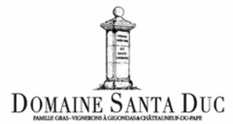 DOMAINE SANTA DUC FAMILLE GRAS - VIGNERONS À GIGONDAS & CHÂTEAUNEUF-DU-PAPE Logo (EUIPO, 02.12.2021)