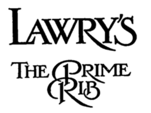 LAWRY´S THE PRIME RIB Logo (EUIPO, 04/01/1996)