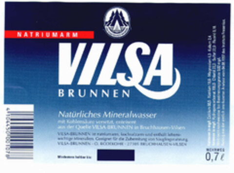 VILSA BRUNNEN Logo (EUIPO, 07/10/2000)