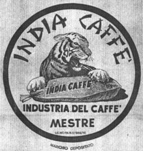 INDIA CAFFE' INDUSTRIA DEL CAFFE' MESTRE Logo (EUIPO, 30.08.2005)