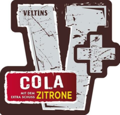 VELTINS V+ COLA MIT DEM EXTRA SCHUSS ZITRONE Logo (EUIPO, 02/07/2014)