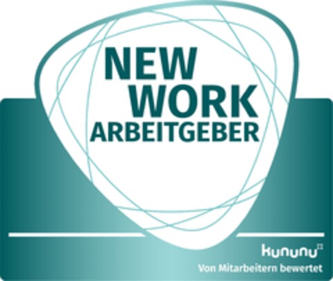 NEW WORK ARBEITGEBER kununu Von Mitarbeitern bewertet Logo (EUIPO, 12.08.2020)